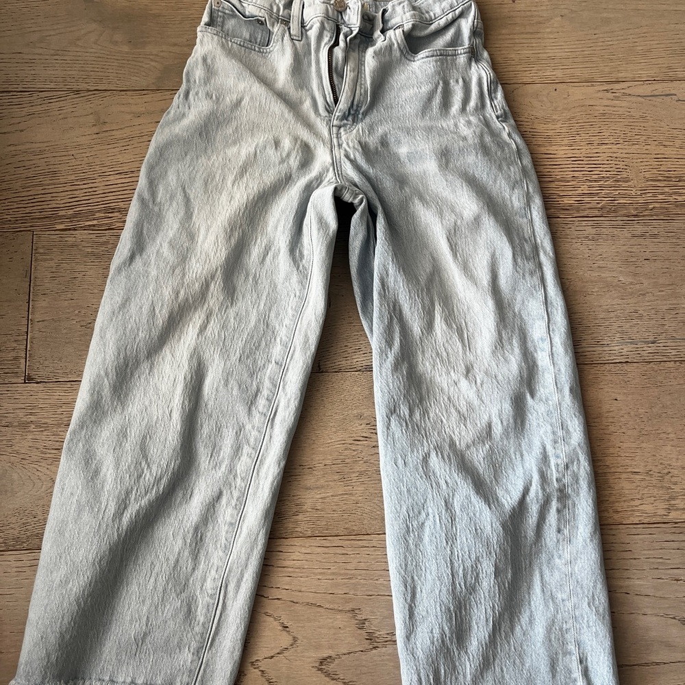 Madewell women’s wide leg crop jeans
